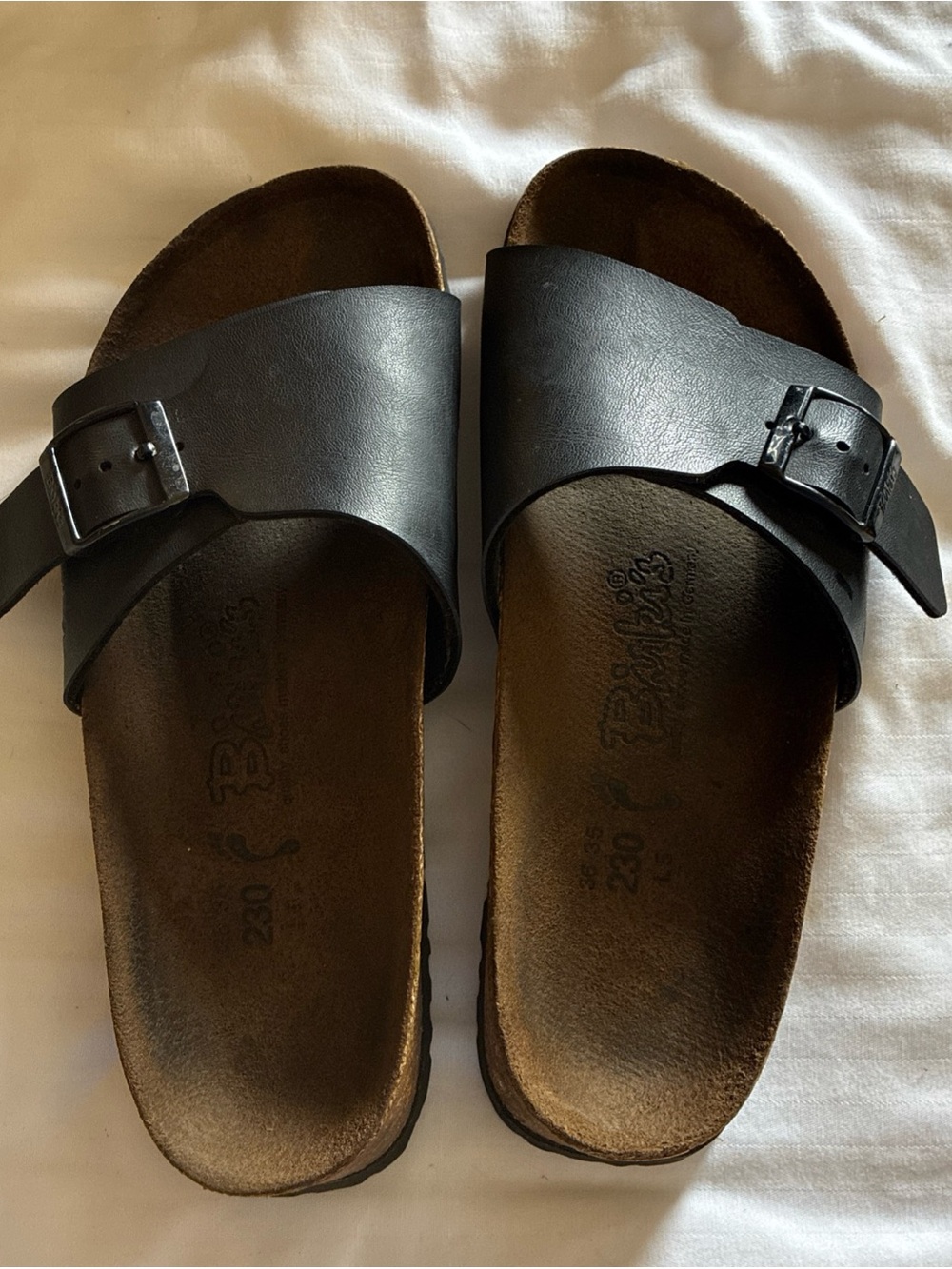 Birki’s Birkenstock-Catalina Black Birko-Flor Sandals Sz 5/5.5 EU 36 EUC